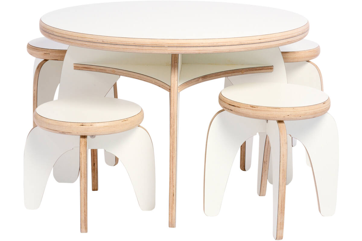 Rolf More - Ronde tafel, wit, hoogte B2 (53 cm)